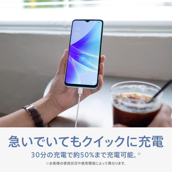 OPPO A77 ブラック CPH2385 docomo/au/SoftBank/Rakuten Mobile 回線対応 SIMフリー スマートフォン - 画像 (4)