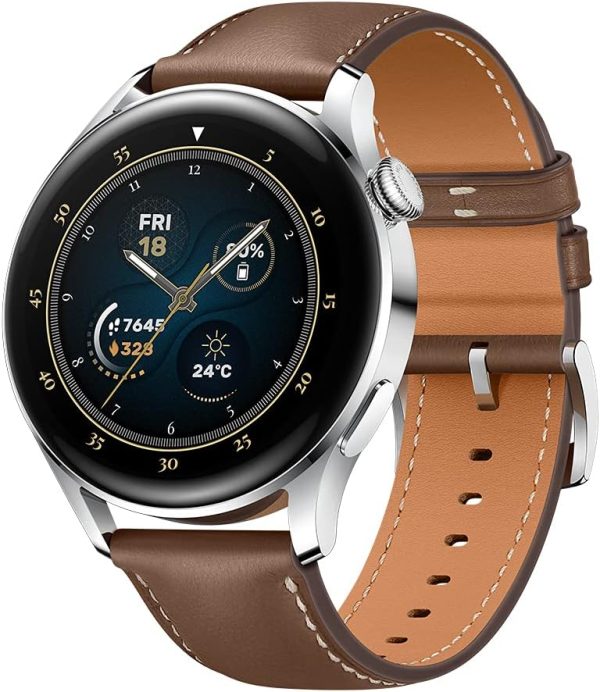 HUAWEI WATCH 3 スポーツモデル スマートウォッチ 1.43インチAMOLEDディスプレイ 血中酸素レベル測定 転倒検知 体表温度測定 5ATM防水機能 GPS/QZSS内蔵 ブラックフルオロエラストマーベルト 【日本正規代理店】 ブラック 文字盤サイズ46mm